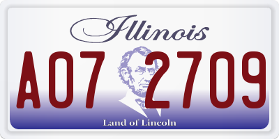 IL license plate A072709