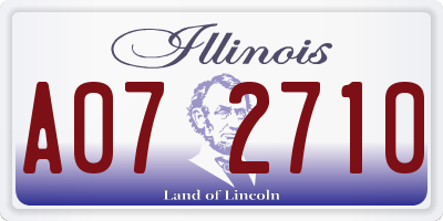 IL license plate A072710