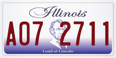 IL license plate A072711