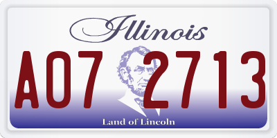 IL license plate A072713