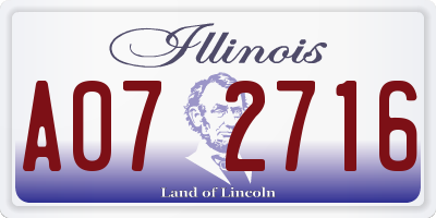 IL license plate A072716