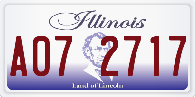 IL license plate A072717