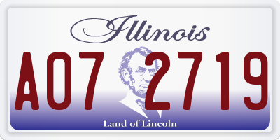 IL license plate A072719