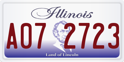 IL license plate A072723