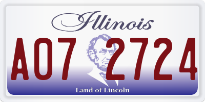 IL license plate A072724