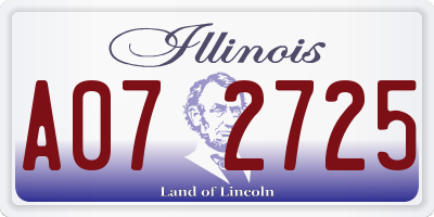 IL license plate A072725