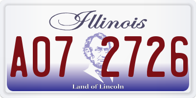 IL license plate A072726