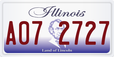 IL license plate A072727