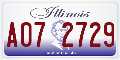 IL license plate A072729
