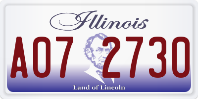 IL license plate A072730