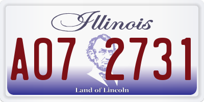 IL license plate A072731