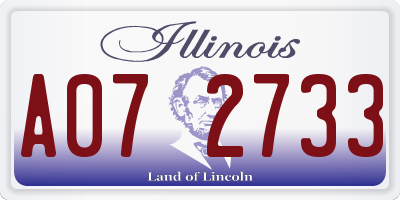 IL license plate A072733