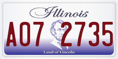 IL license plate A072735