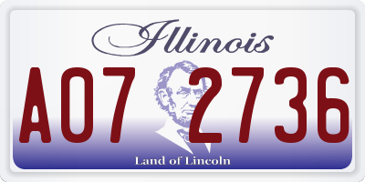 IL license plate A072736