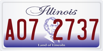 IL license plate A072737