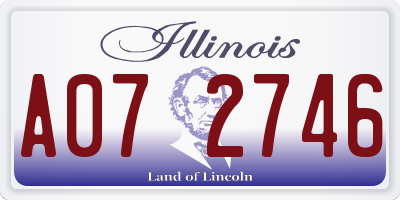 IL license plate A072746