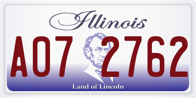 IL license plate A072762