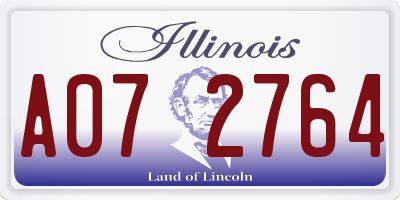 IL license plate A072764