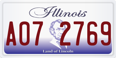 IL license plate A072769