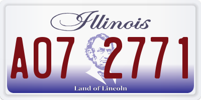 IL license plate A072771