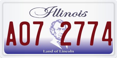 IL license plate A072774