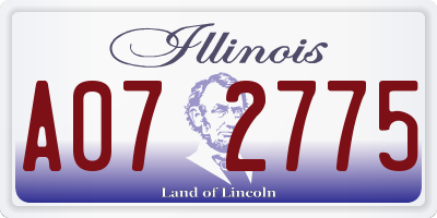 IL license plate A072775