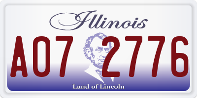 IL license plate A072776