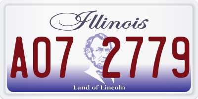 IL license plate A072779