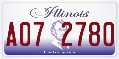 IL license plate A072780
