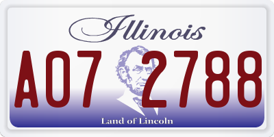 IL license plate A072788