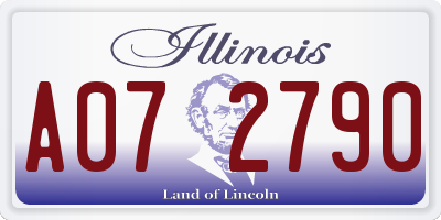 IL license plate A072790
