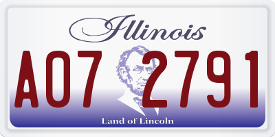 IL license plate A072791