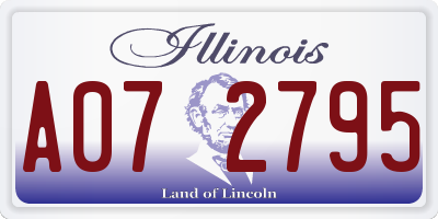IL license plate A072795