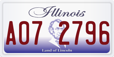 IL license plate A072796