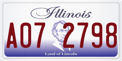 IL license plate A072798