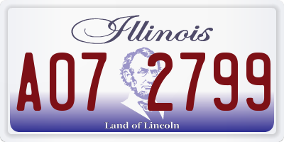 IL license plate A072799
