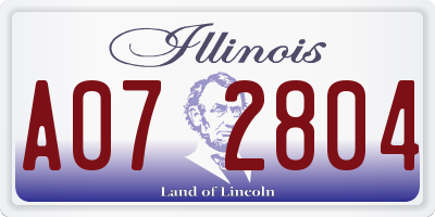 IL license plate A072804
