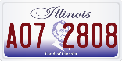 IL license plate A072808