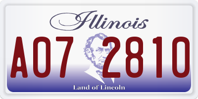 IL license plate A072810