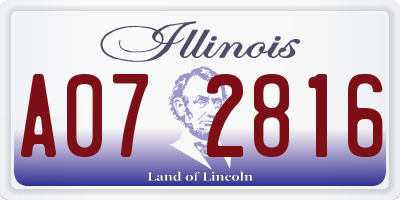 IL license plate A072816