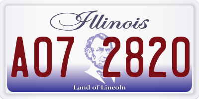 IL license plate A072820