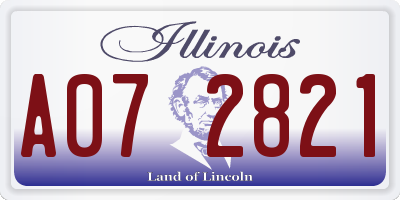 IL license plate A072821