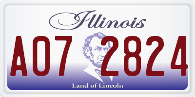 IL license plate A072824
