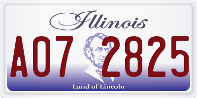 IL license plate A072825