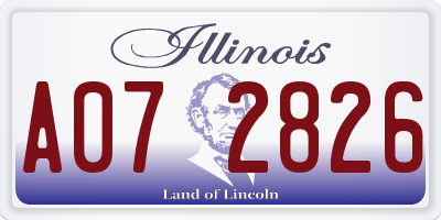 IL license plate A072826