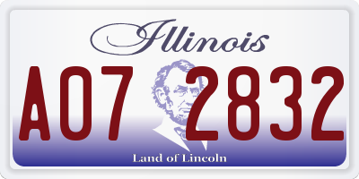 IL license plate A072832