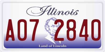 IL license plate A072840