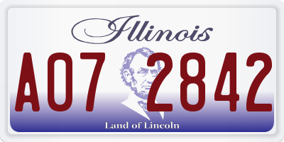 IL license plate A072842