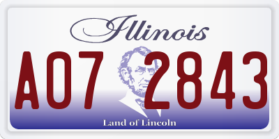 IL license plate A072843