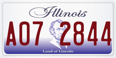 IL license plate A072844